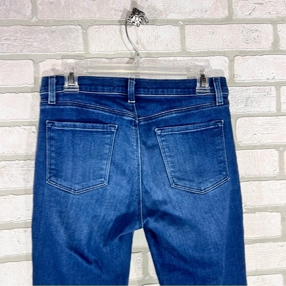 J Brand 835 Midrise Crop Skinny Shark Bite Hem Jeans in Galaxy Wash Size 28 - Picture 8 of 12